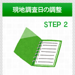 現地調査の日程決定 STEP2